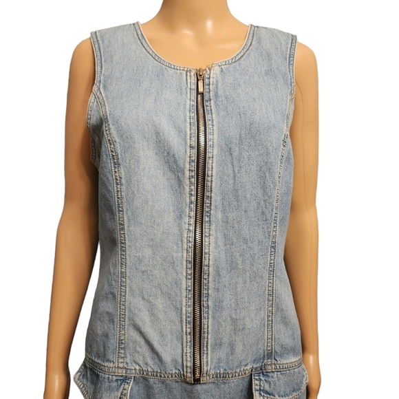 Vintage Denim Sleeveless Dress - Picture 2 of 11